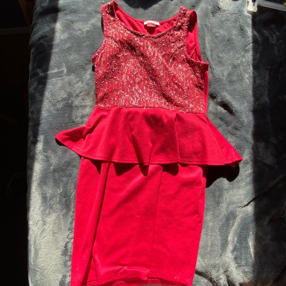 Red Belinda Hand Styled Dress